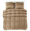 Dekbedovertrek Calais - taupe - microvezel - 1-persoons (140x220 + 60x70 cm)