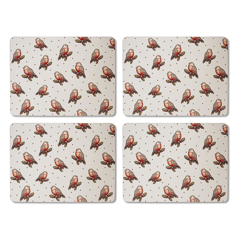 Placemats (Per 4 st) Red robin