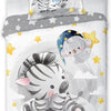 Ledikant dekbedovertrek Zebra - katoen - 100x135 cm + 40x60 cm