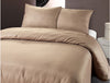 Dekbedovertrek Dallas - taupe - Microvezel - eenpersoons - 140x220 + 60x70cm