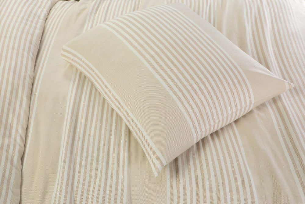 Day Dream flanel dekbedovertrek Davos - beige - lits-jumeaux