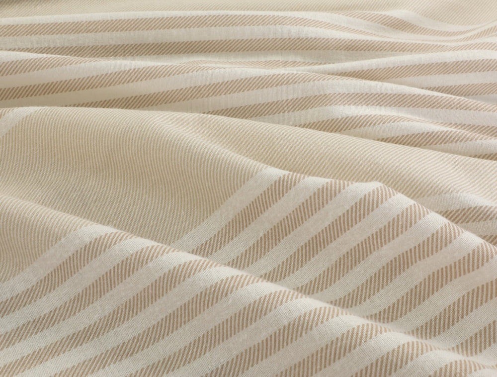 Day Dream flanel dekbedovertrek Davos - beige - lits-jumeaux