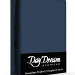 Hoeslaken - katoen - navy blauw