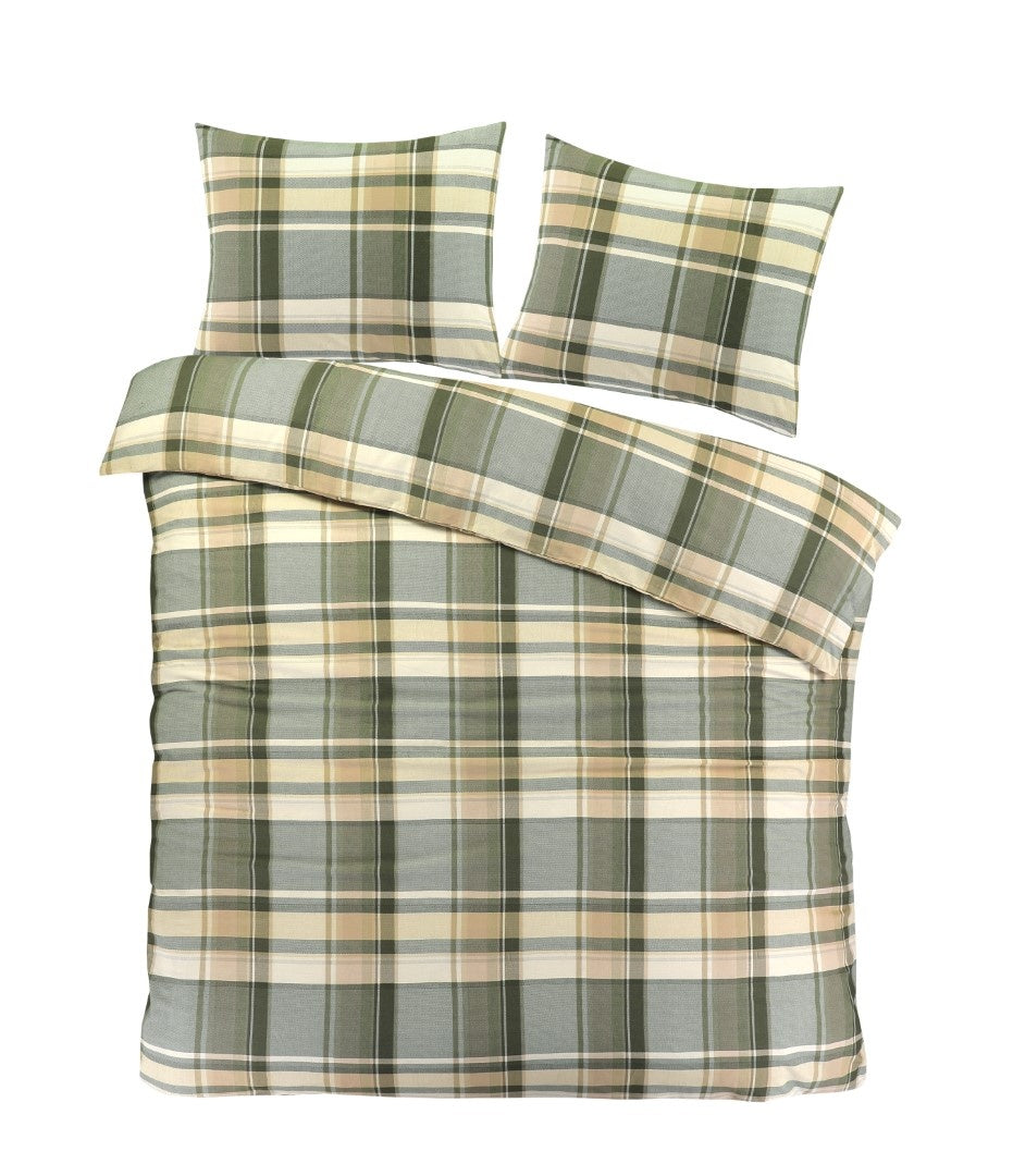 Day Dream dekbedovertrek Bram - groen - Katoen - 1-persoons (140x220 + 60x70cm)