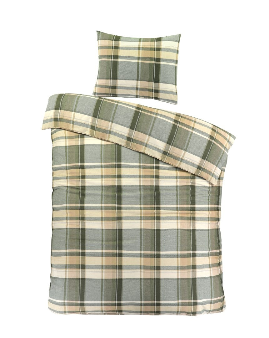 Day Dream dekbedovertrek Bram - groen - Katoen - 1-persoons (140x220 + 60x70cm)