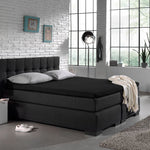 Topper hoeslaken - jersey - zwart