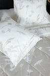 Decoware dekbed zonder overtrek incl. kussensloop Silhouette Leaves - zand - microvezel