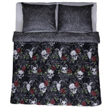 Decoware dekbed zonder overtrek inclusief kussensloop Skulls & Roses - microvezel