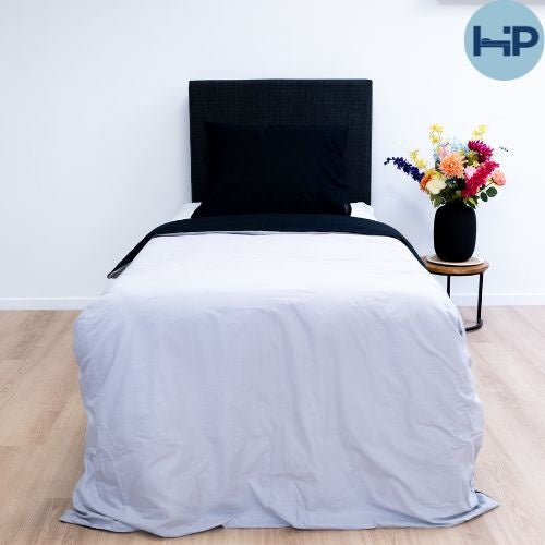 Decoware dekbedovertrek double face - zwart - wit - Katoen