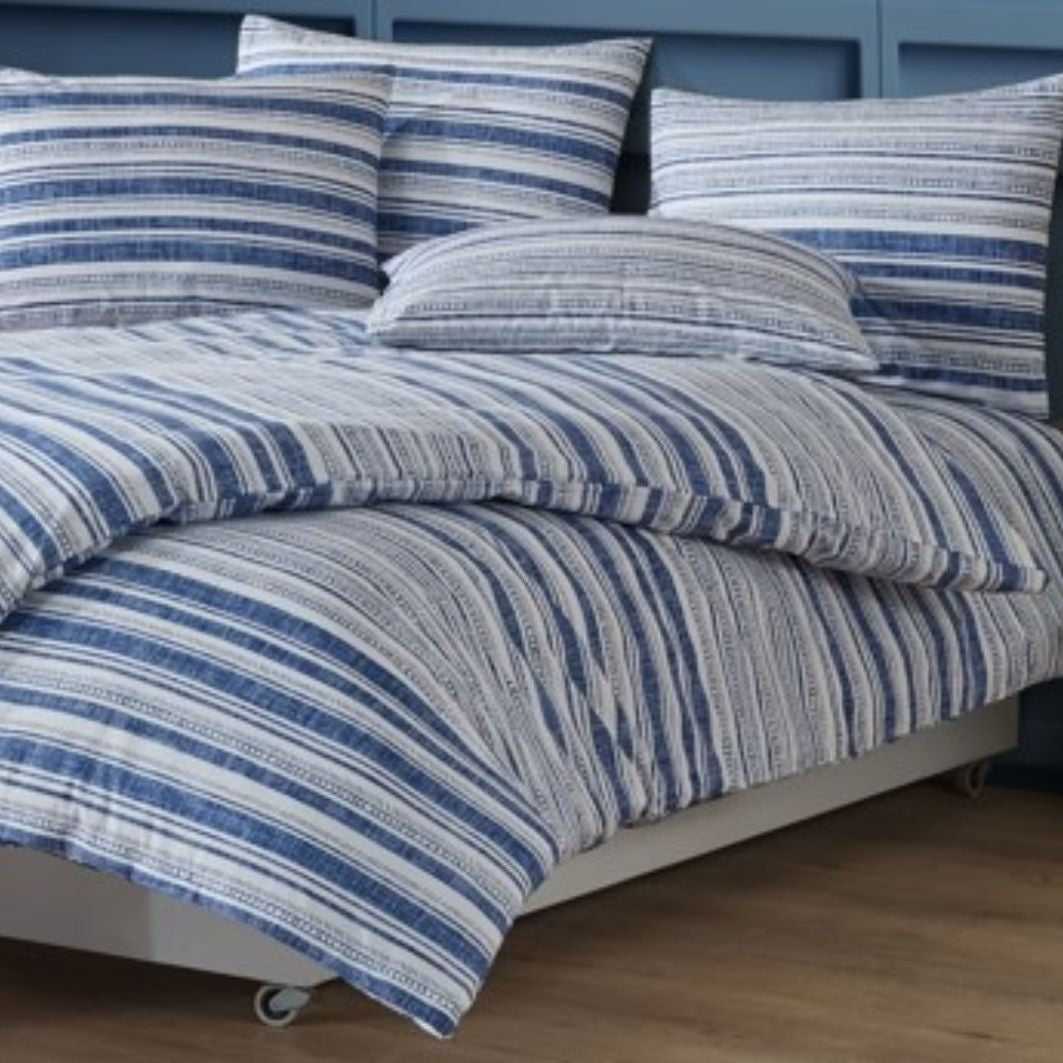 Katoen dekbedovertrek Linie  - Lits-jumeaux (240x220 + 2st 60x70cm)