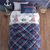 Katoen dekbedovertrek Maritime - blauw - katoen - 1-persoons (140x220 + 60x70 cm)