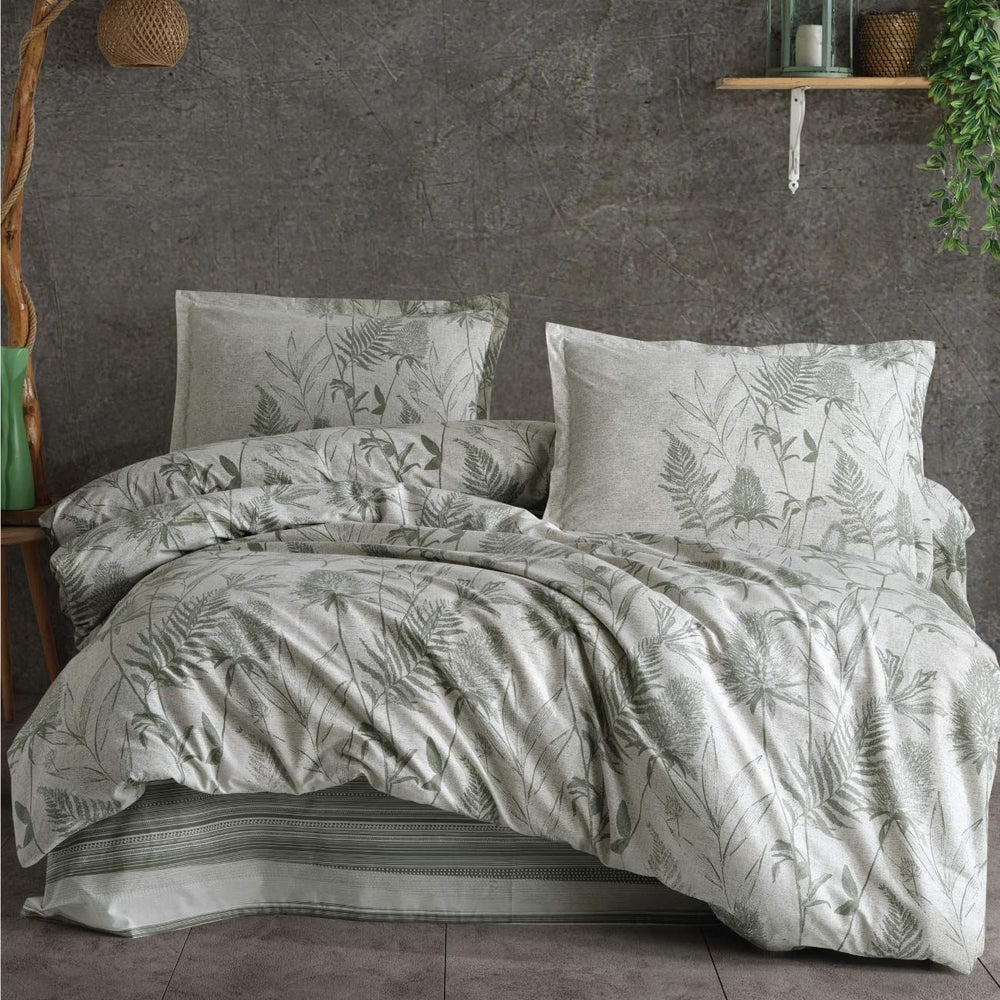 Decoware dekbedovertrek Tuva flora en fauna - groen - Katoen