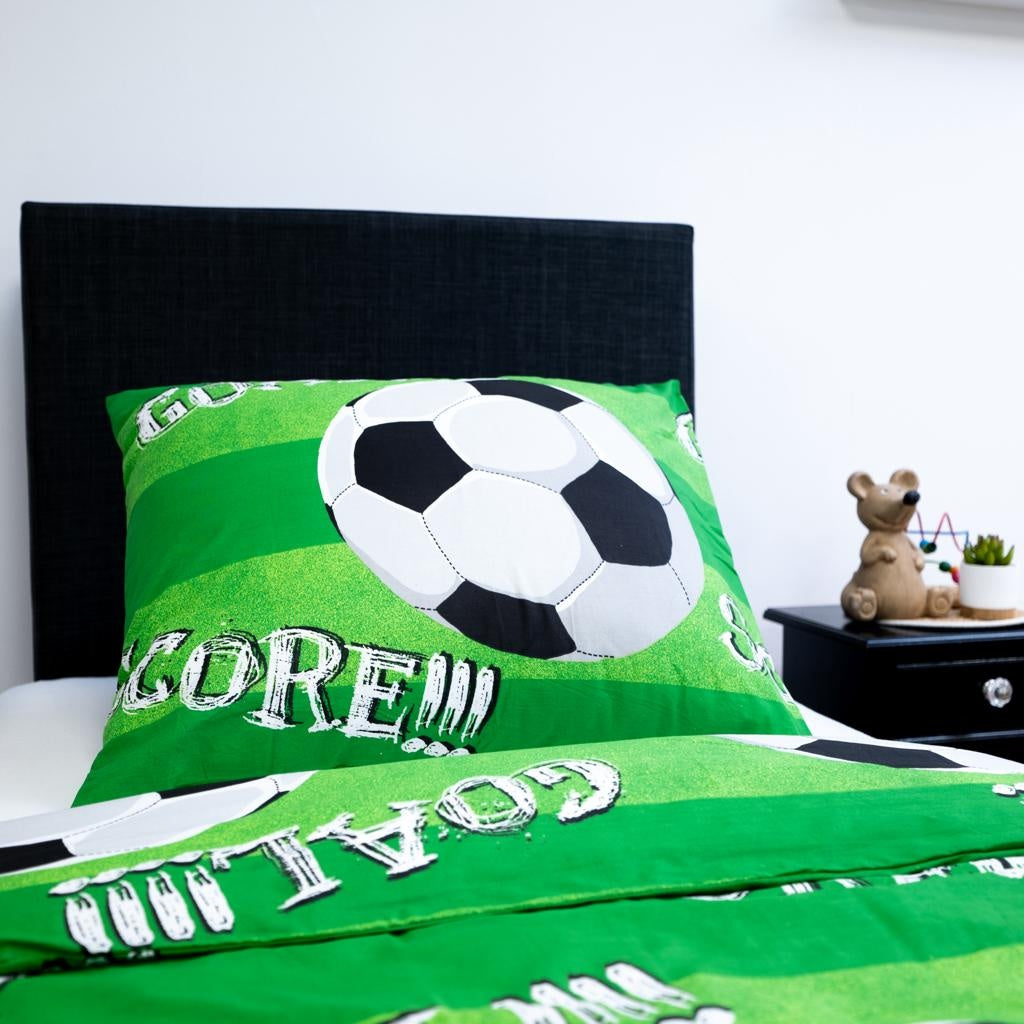 Decoware peuter dekbedovertrek Goal - katoen - 120x150 + 40x60 cm