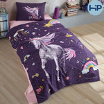 Decoware dekbedovertrek Rainbow unicorn - Katoen - eenpersoons (140x220 + 60x70 cm)