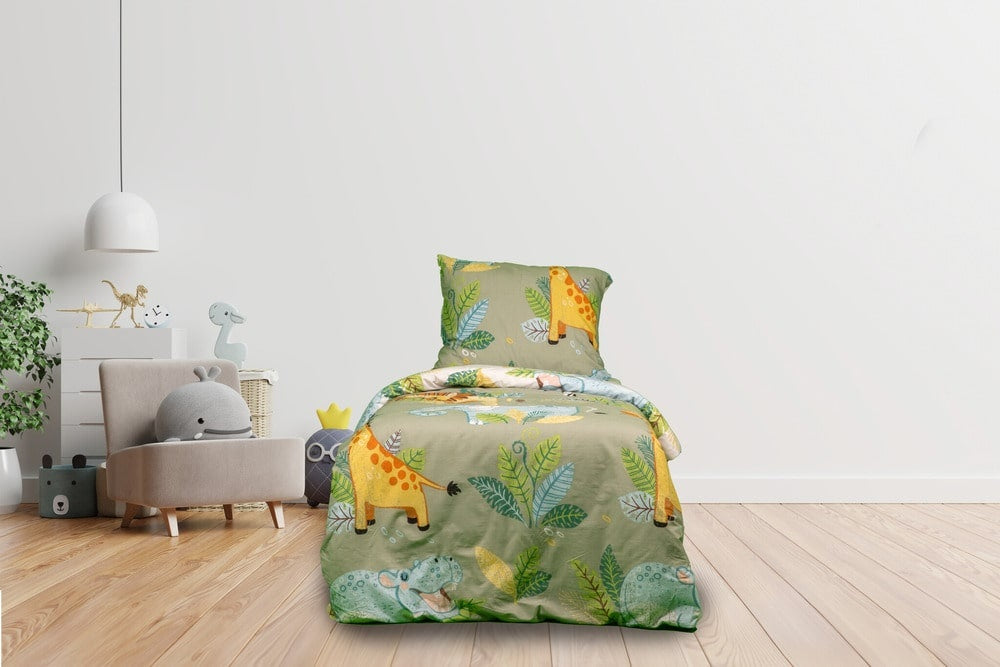 Kinderdekbedovertrek Rumble In The Jungle - katoen - eenpersoons