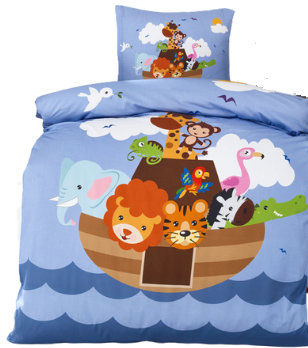 Peuter dekbedovertrek Noah's ark - katoen - 120x150 + 40x60 cm