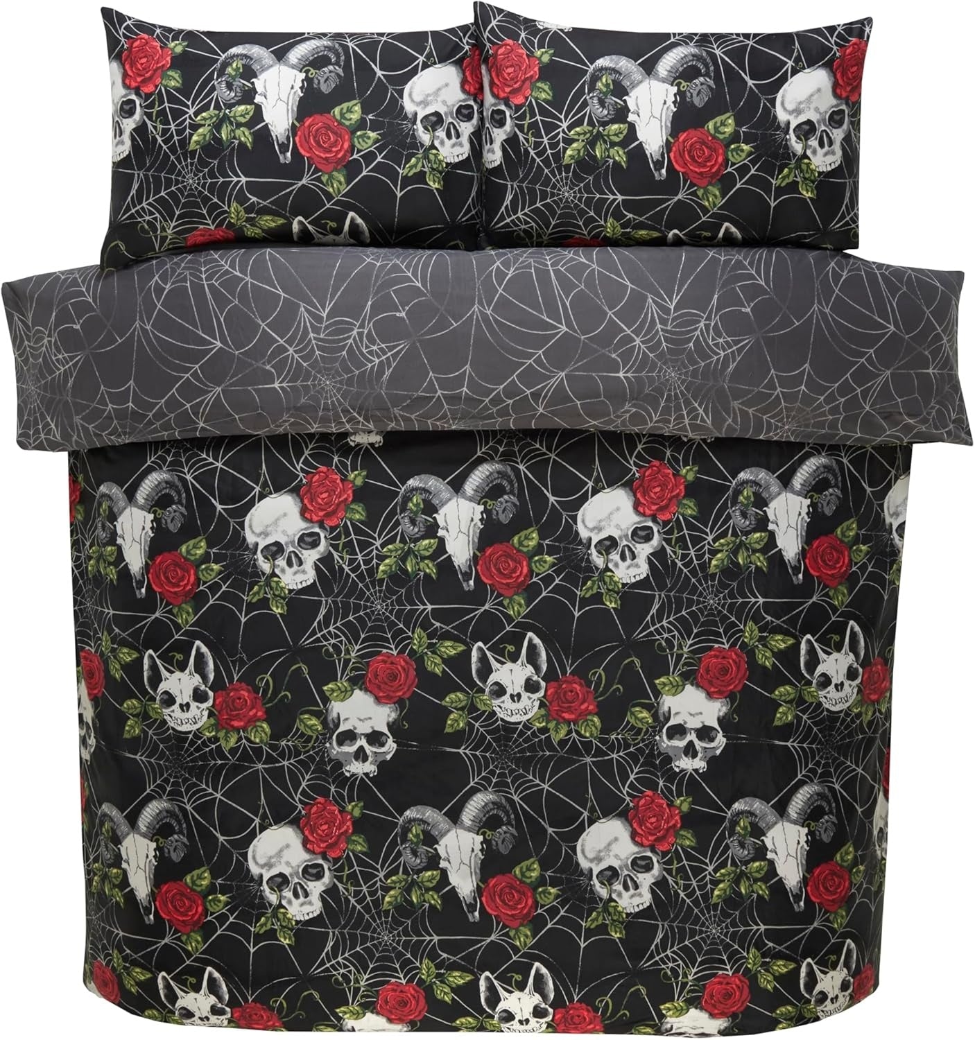 Decoware dekbedovertrek Skulls & Roses - microvezel