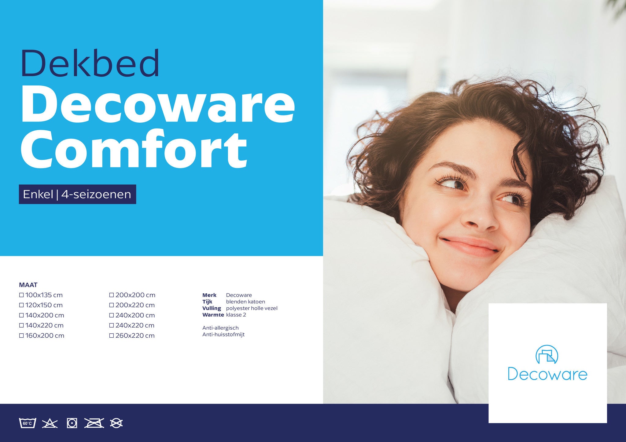 Comfort enkel dekbed 160x200 cm