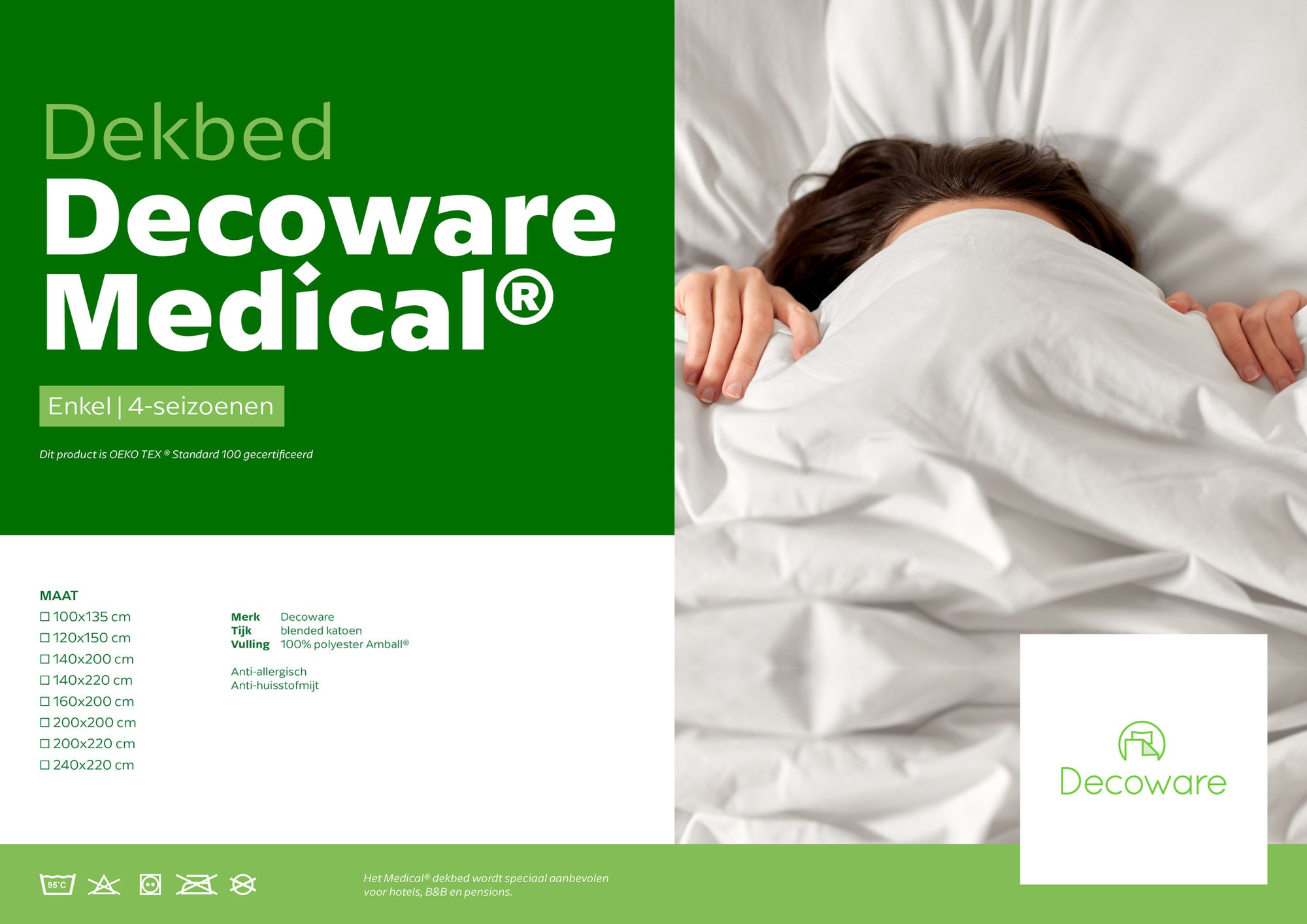 Decoware enkel dekbed Medical