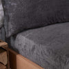 Teddy fleece hoeslaken - antraciet