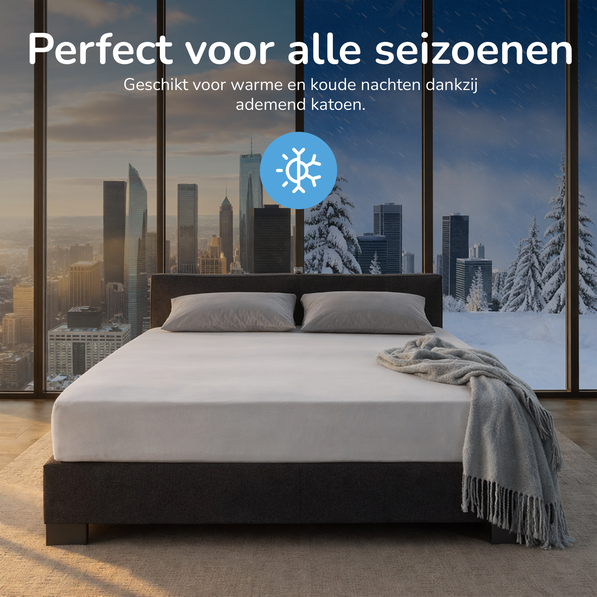 Decoware hoeslaken - Katoen  - Wit