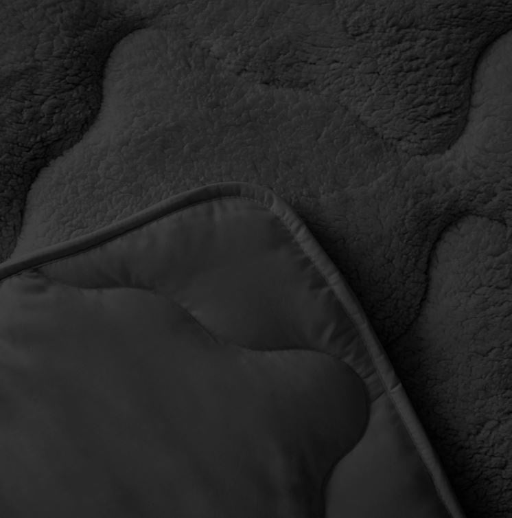All in one lazy dekbed teddy -  Dekbed en overtrek in 1 - Antraciet