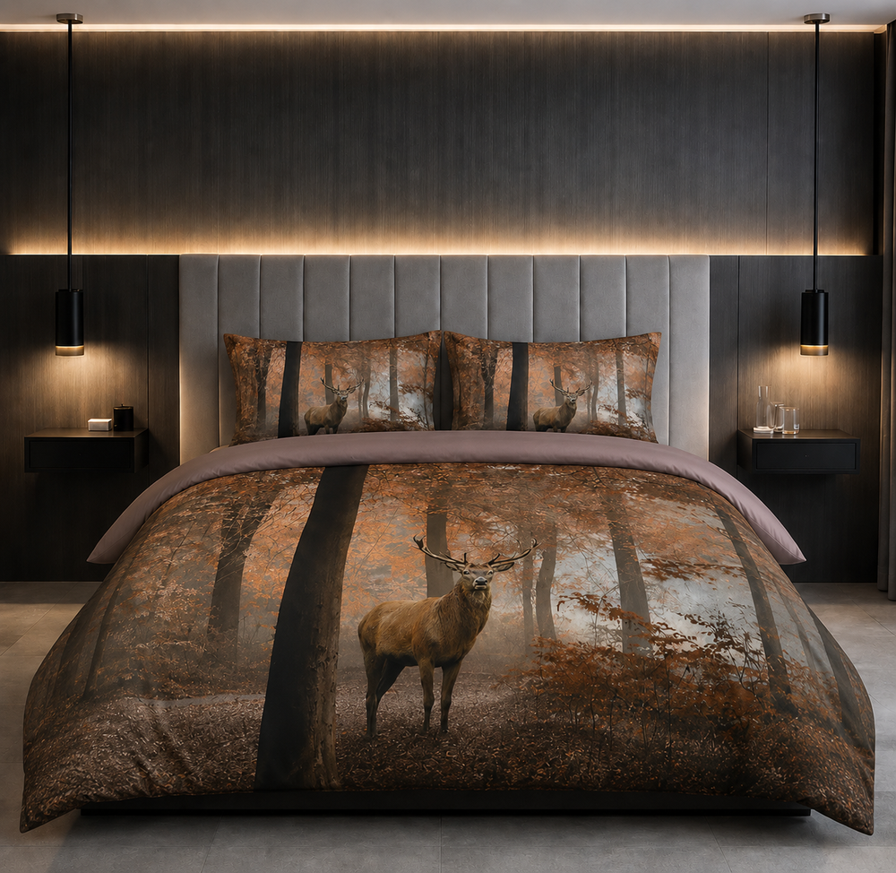 Decoware dekbedovertrek Autumn Deer - katoen - 2-persoons