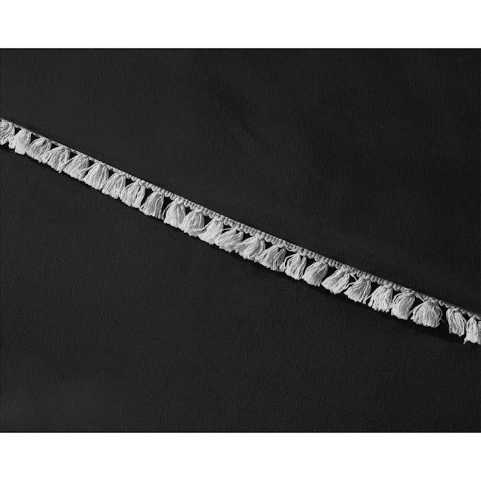 ZENsation dekbedovertrek Ball Fringe - zwart - Microvezel - 1-persoons (140x220 + 60x70 cm)