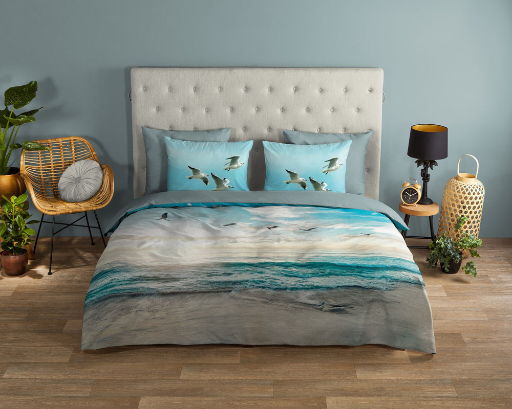 Good Morning dekbedovertrek Brisa aqua - Katoen