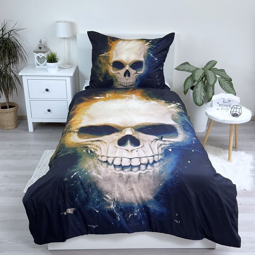 Dekbedovertrek Doodshoofd schedel - Microvezel - 1-persoons (140x200 cm + 70x90 cm)