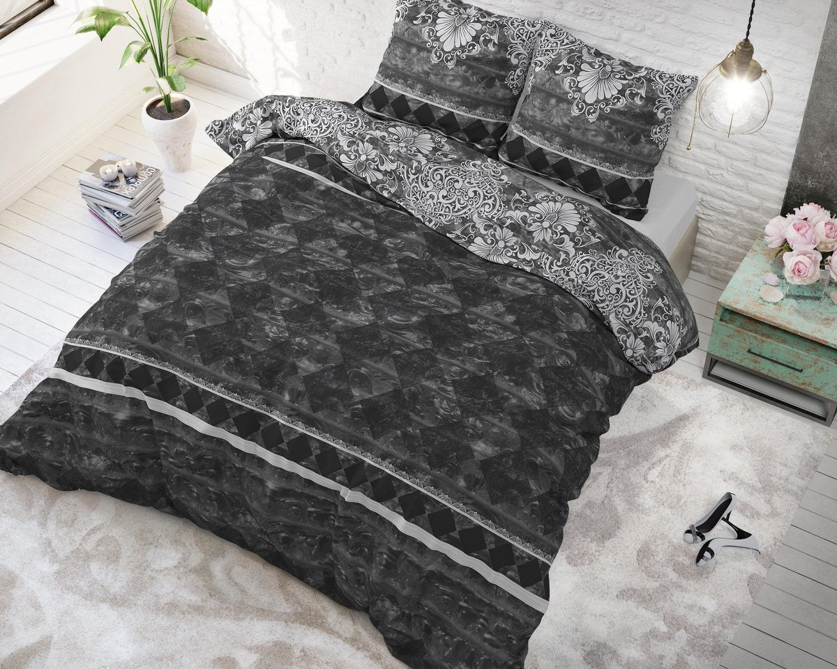 Dreamhouse dekbedovertrek  Elite - antraciet - Katoen - 1-persoons (140x220 + 60x70 cm)