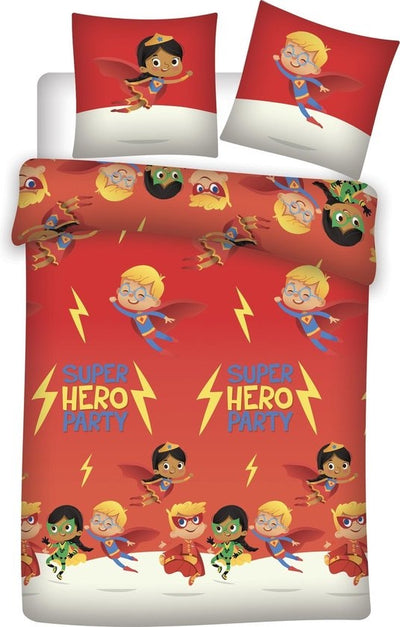 Super Heroes kinderdekbedovertrek - flanel - eenpersoons