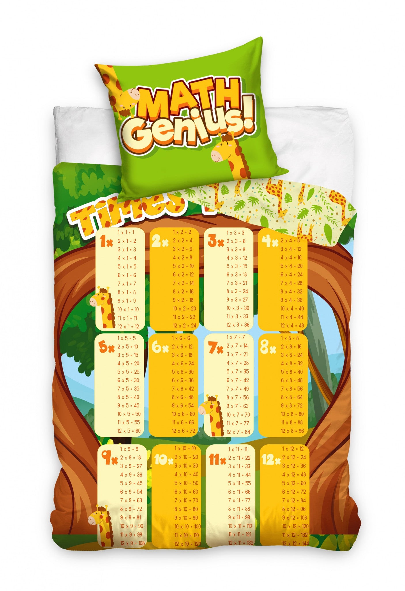 Kinderdekbedovertrek Math Genius - Katoen - 1-persoons (140x200 + 70x90 cm)