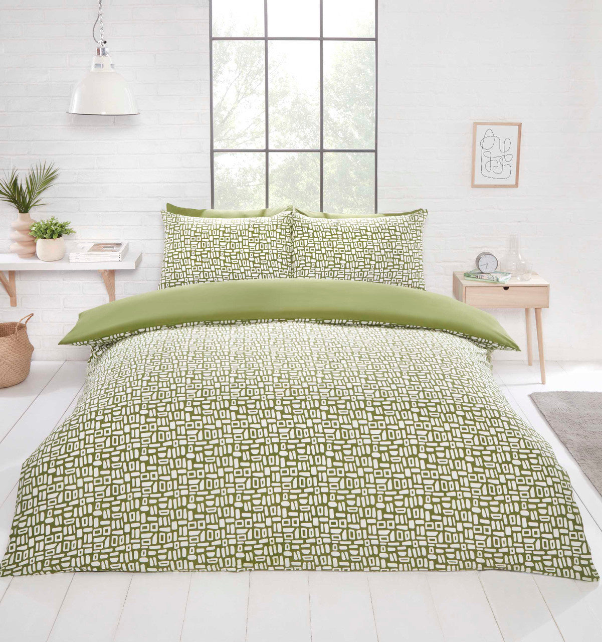 So Soft dekbedovertrek Pebbles - groen - Microvezel