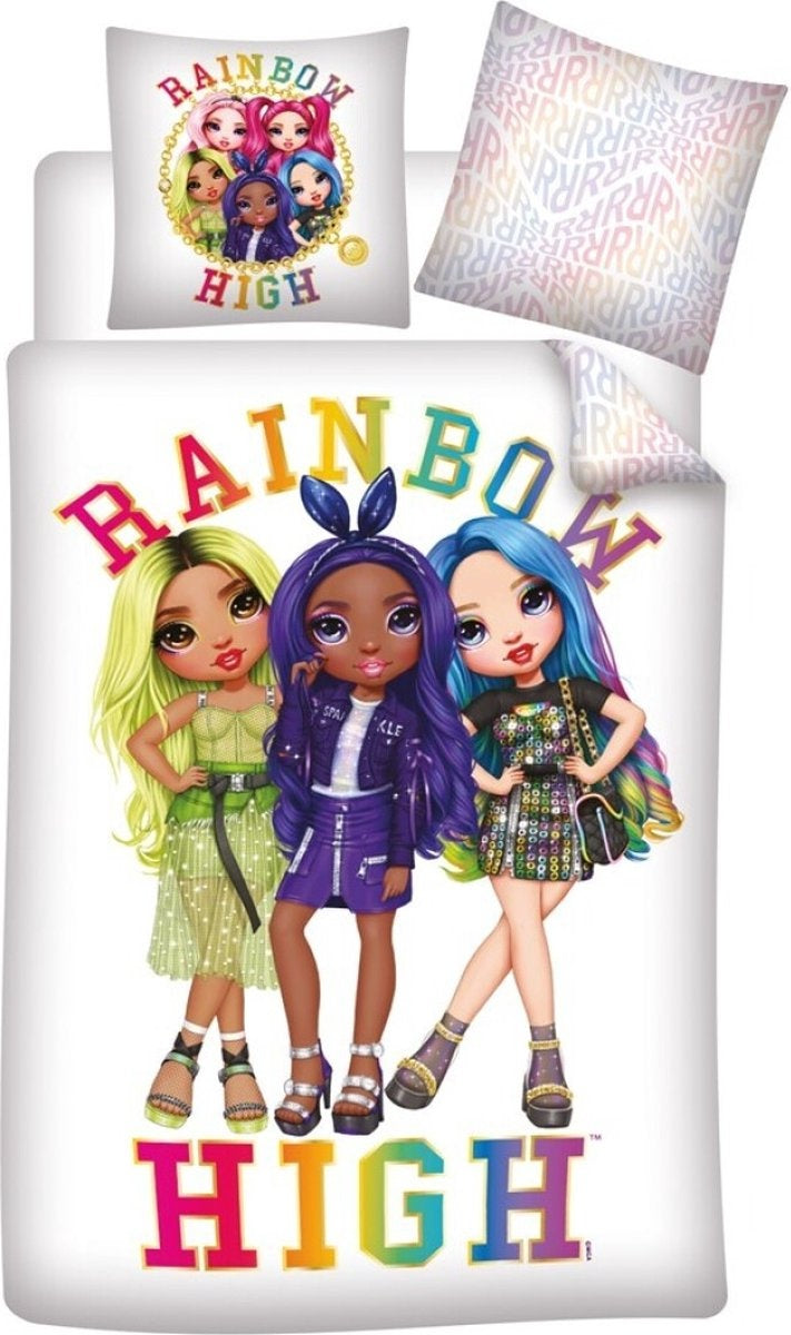 Rainbow High dekbedovertrek - microvezel - 1-persoons (140x200 + 65x65 cm)