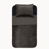 Velvet dekbedovertrek piping - bruin - 1-persoons