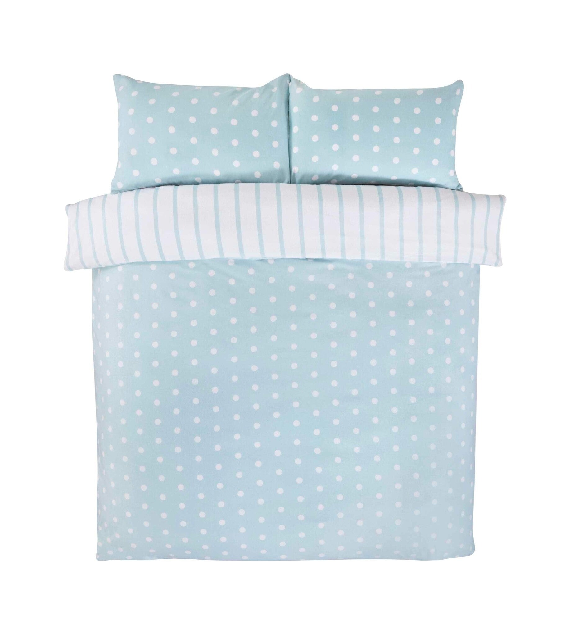 So Soft dekbedovertrek Spots & Stripes - blauw - Microvezel