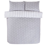 So Soft dekbedovertrek Spots & Stripes - grijs - Microvezel