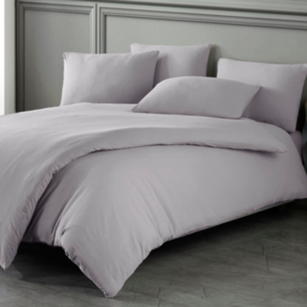 Decoware dekbedovertrek Stone washed - katoen - grijs - 1-persoons