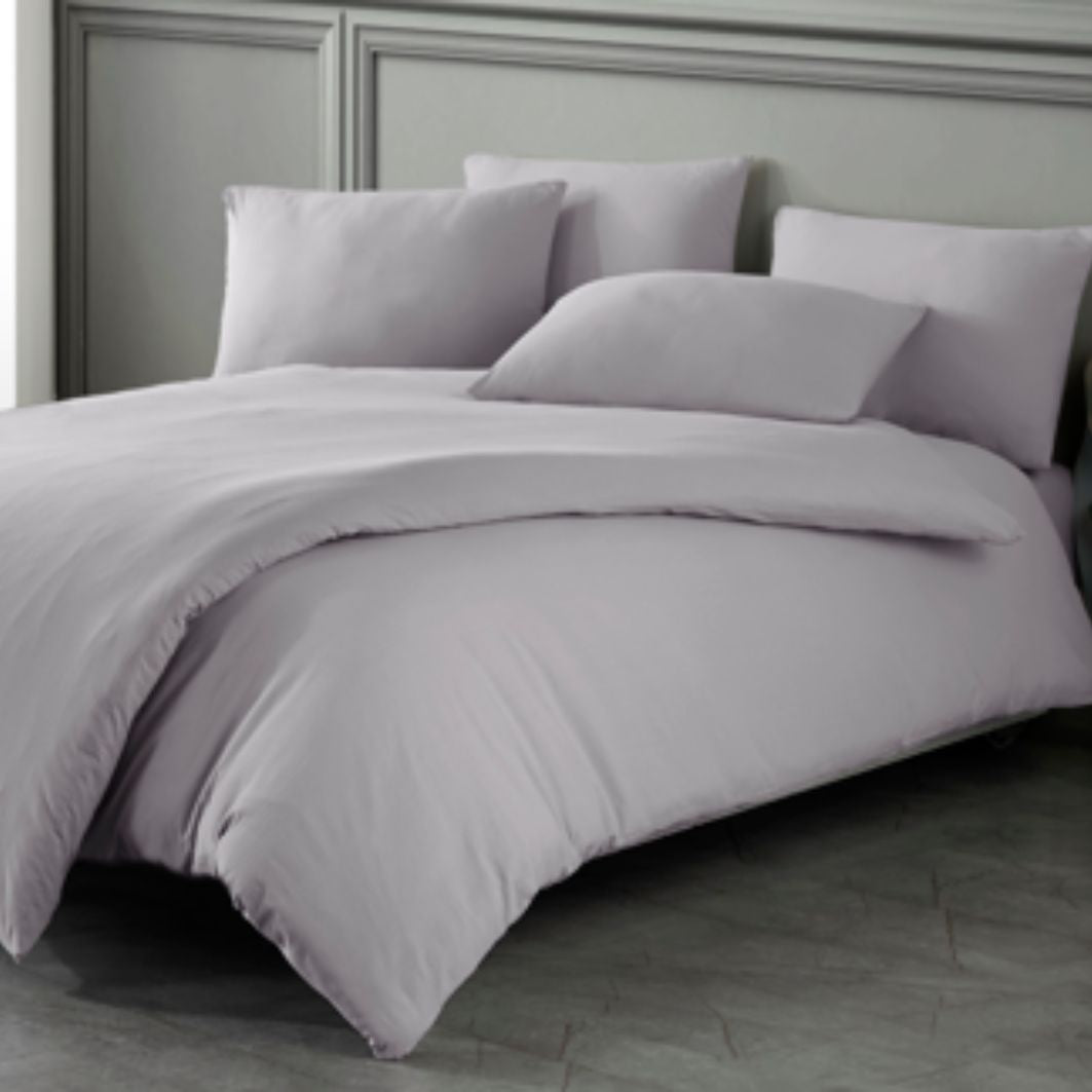 Decoware dekbedovertrek Stone washed - katoen - grijs - 1-persoons