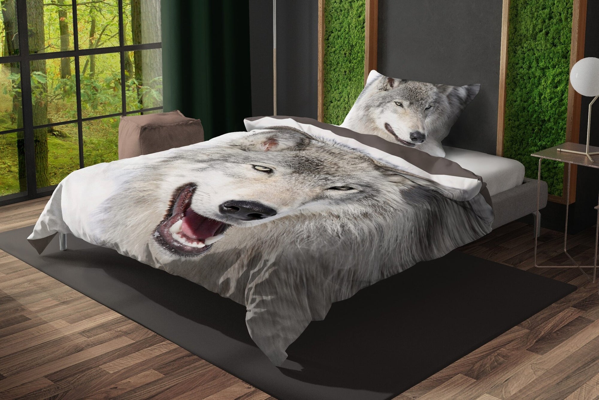 Dekbedovertrek Wolf - Katoen - 1-persoons (140x200 + 70x90 cm)