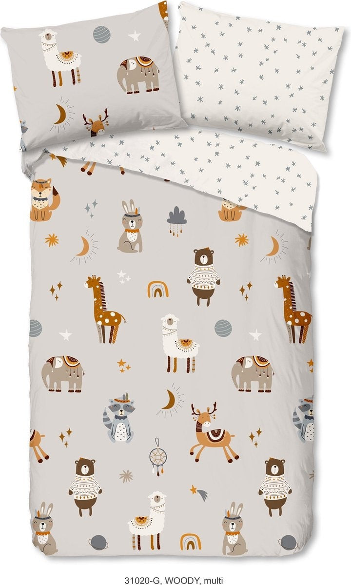 Peuter dekbedovertrek Woody - katoen - 120x150 + 60x70 cm