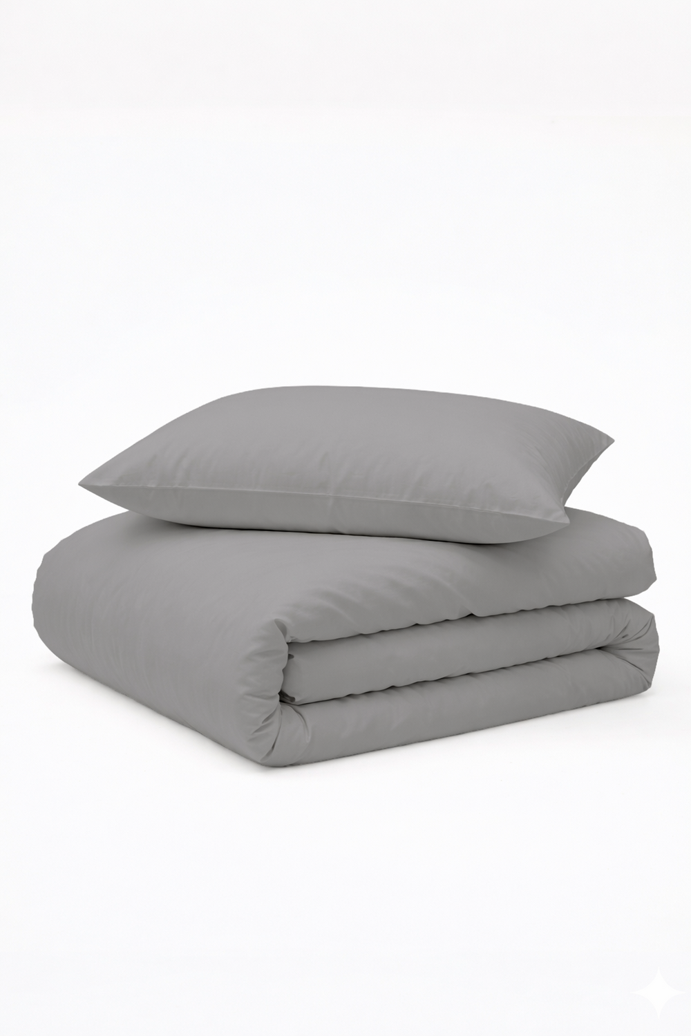 Decoware baby dekbedovertrek uni - grijs - katoen - 100x135 + 40x60 cm