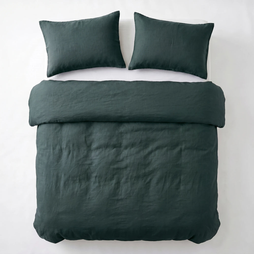 Dreamhouse dekbedovertrek Stone Washed Katoen - Groen