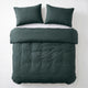 Dreamhouse dekbedovertrek Stone Washed - Katoen - Donker groen
