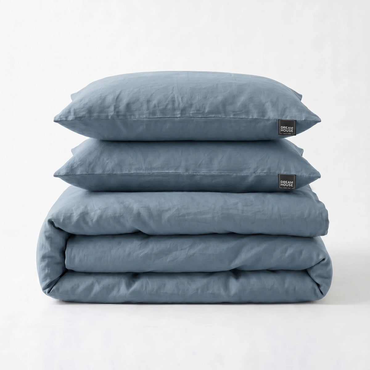 Dreamhouse dekbedovertrek Stone Washed Katoen - Blauw