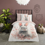 katoen dekbedovertrek konijn