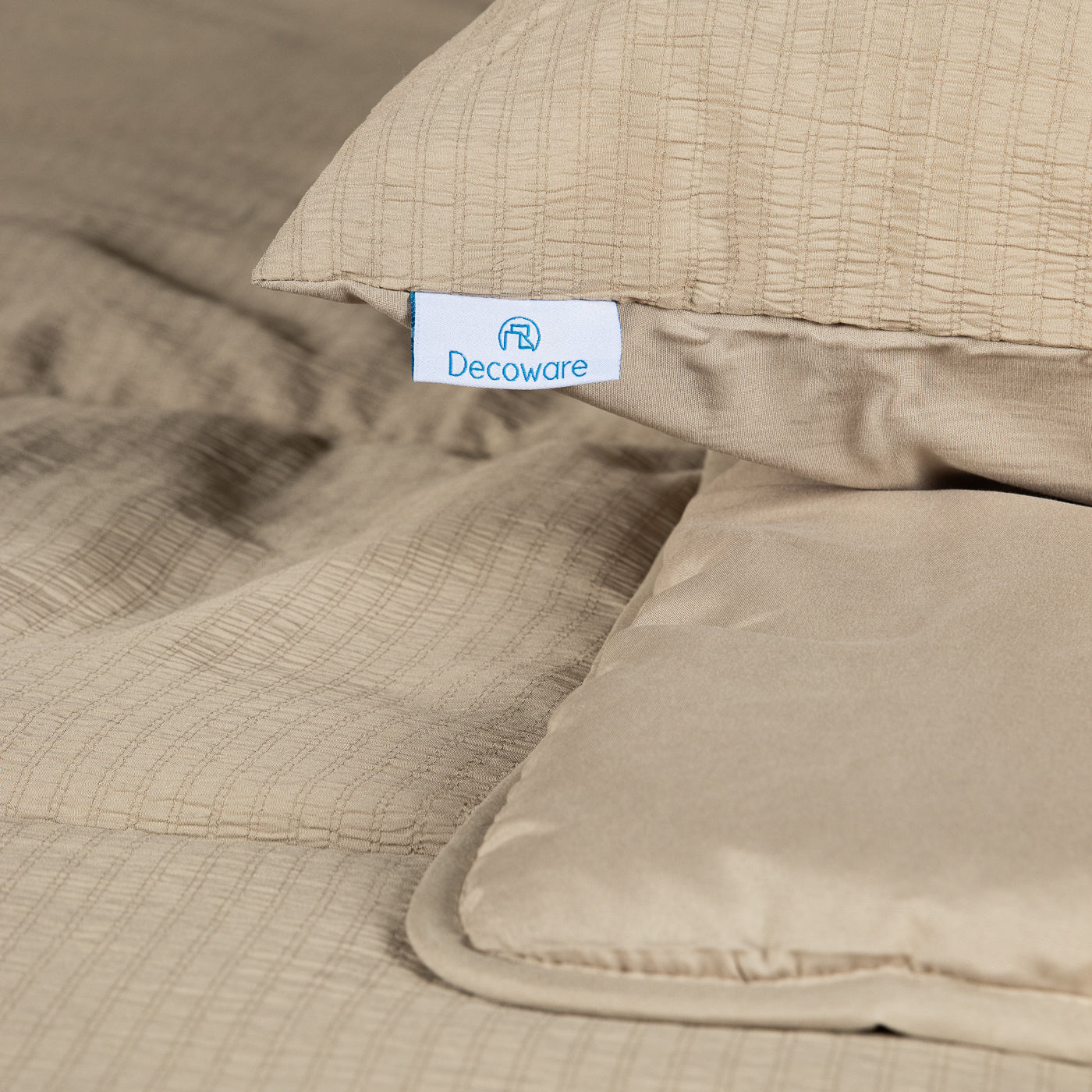 Decoware Easy dekbed zonder overtrek inclusief kussensloop - Mousseline - Taupe