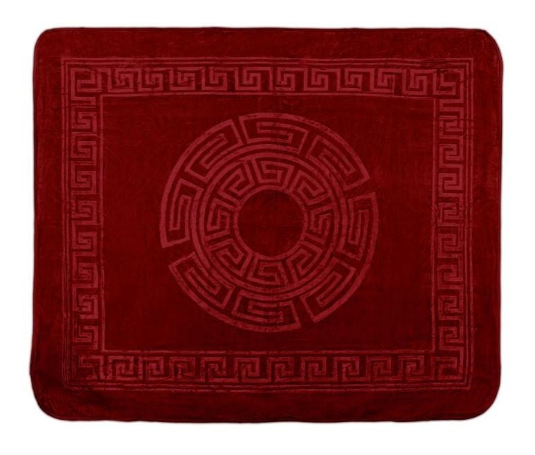 Embossed Zeta Deken - Rood