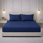 Decoware hoeslaken - jersey - denim blauw